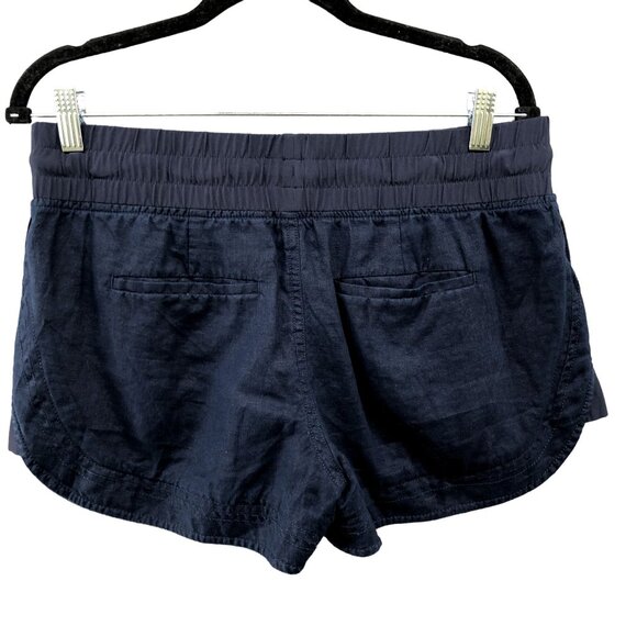 Athleta Navy Linen Shorts Size 8 but fit like a 6 - Picture 2 of 8